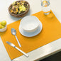 CLASSIC RIBBED PLACEMATS SET OF 6, 13''x19'', Mustard Yellow