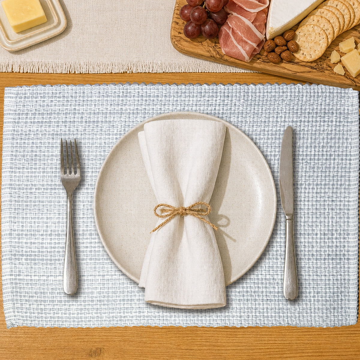 PEBBLES PLACEMATS SET OF 4, 13''x19'', GREY