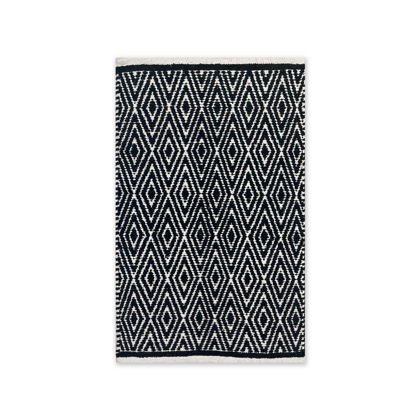 Diamond Rug - Black/White, 21''x34''