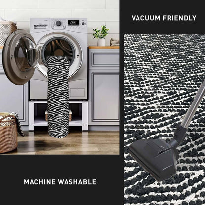 Diamond Rug - Black/White, 21''x34''