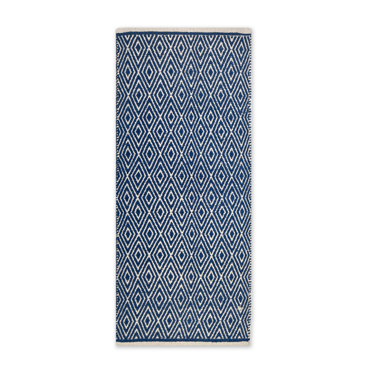 Diamond Runner - Navy/Ivory, 2'X5'