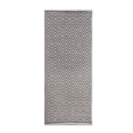 Diamond Runner - Taupe/White, 2'x5'