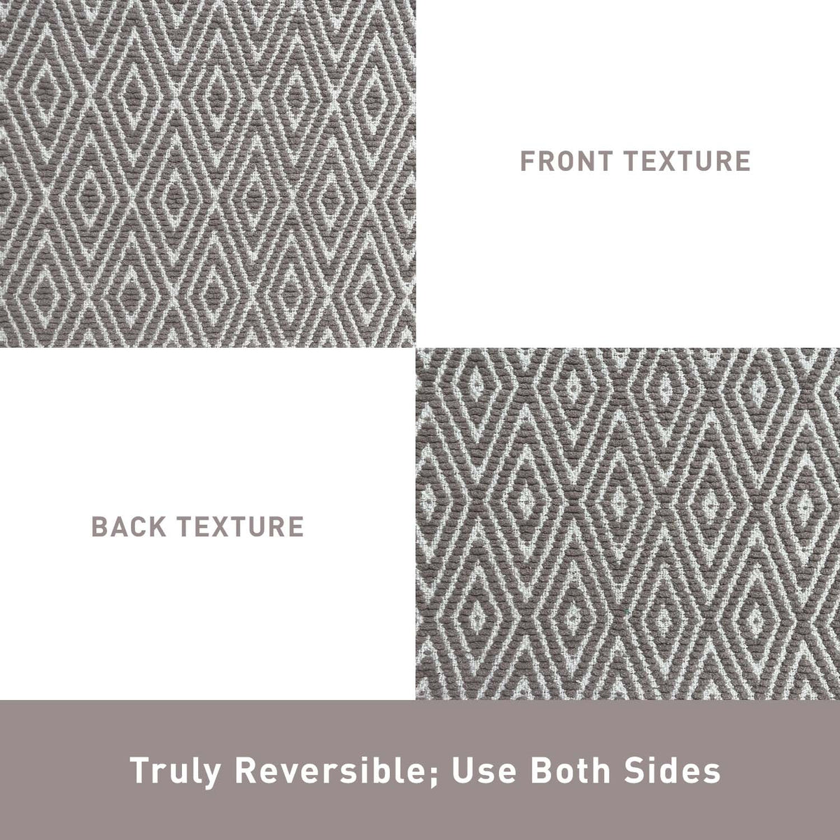 Diamond Rug - Greish Beige/White, 21''x34''