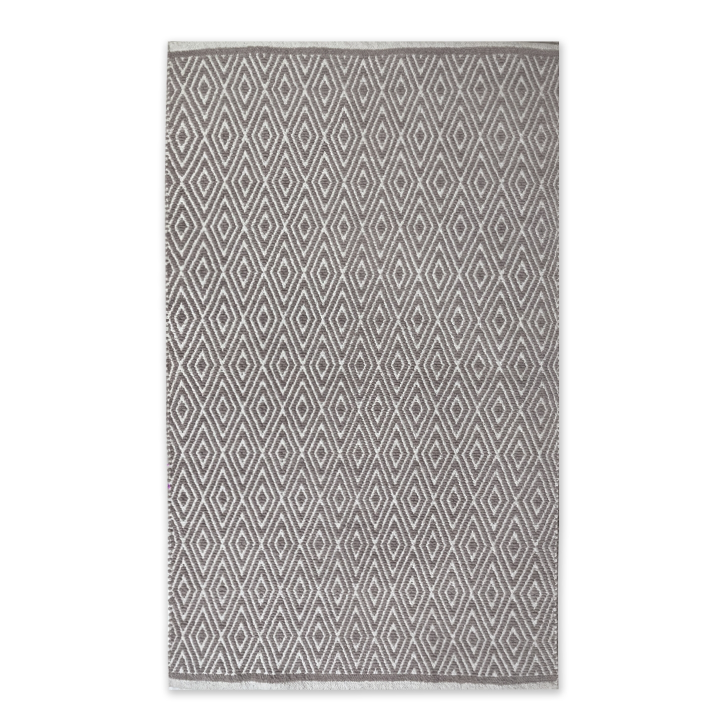 Diamond Rug - Taupe/White, 3'x5'