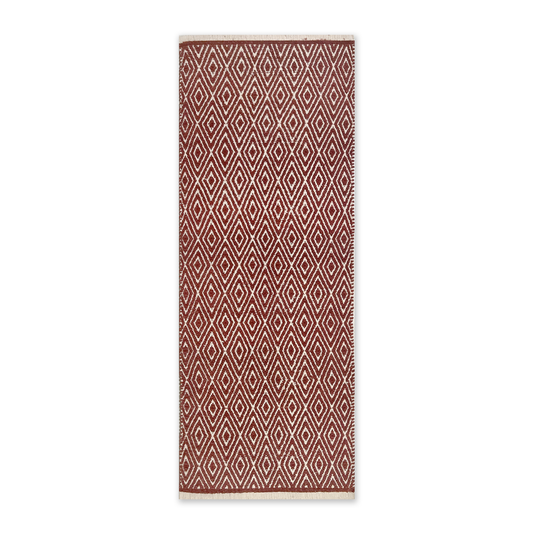 Diamond Runner - Red/Ivory ,2'x5'