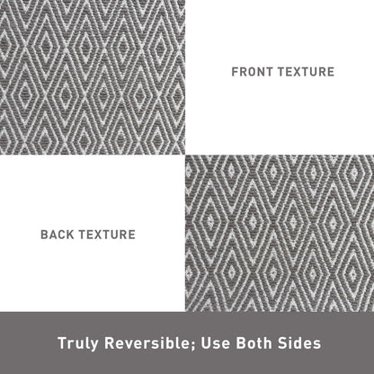 Diamond Rug - Gray/White, 21''x34''