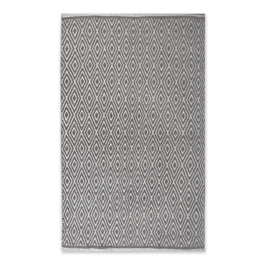 Diamond Rug - Gray/White, 3'x5'