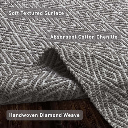 Diamond Rug - Gray/White, 3'x5'