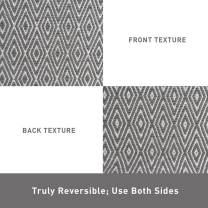 Diamond Rug - Gray/White, 3'x5'