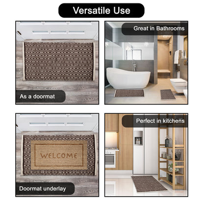 Diamond Rug - Brown/Ivory, 21''x34''