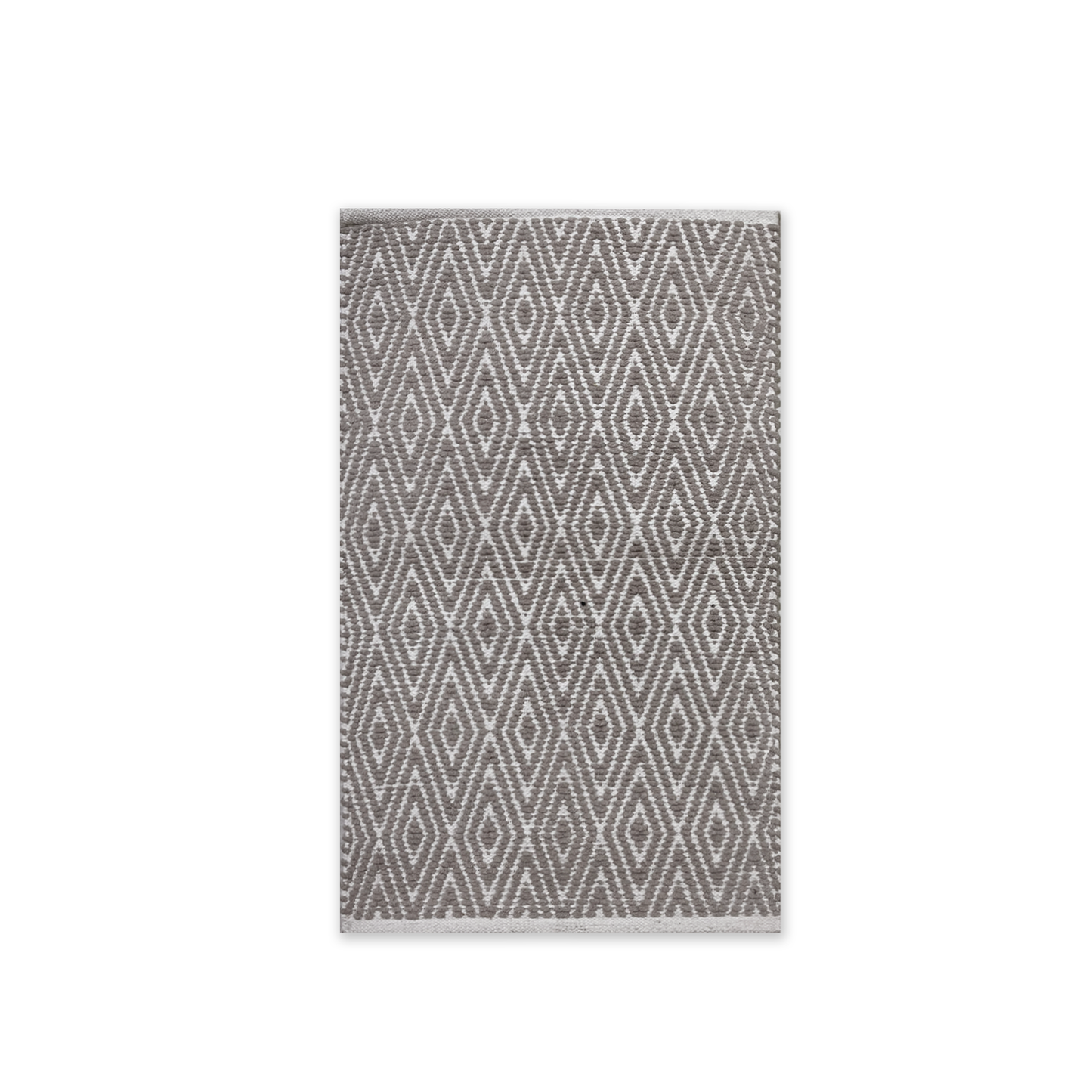 Diamond Rug - Taupe/White, 21''x34''