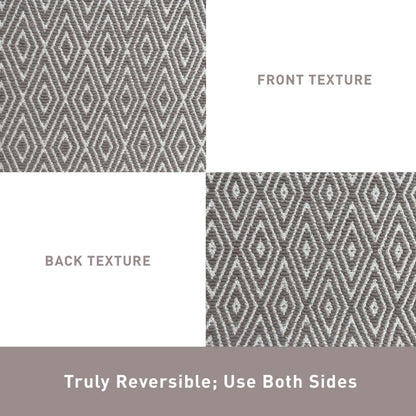 Diamond Runner - Greish Beige/White, 2'x5'
