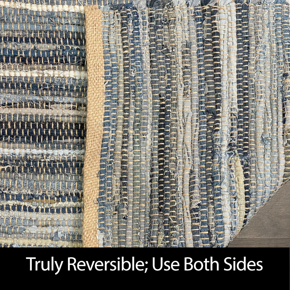 Denim Jute Rug - Denim Blue, 4'x6'
