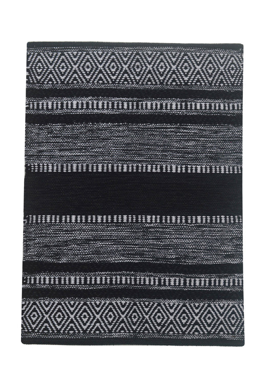 New Mexico Rug - Black/White, 2'x3'