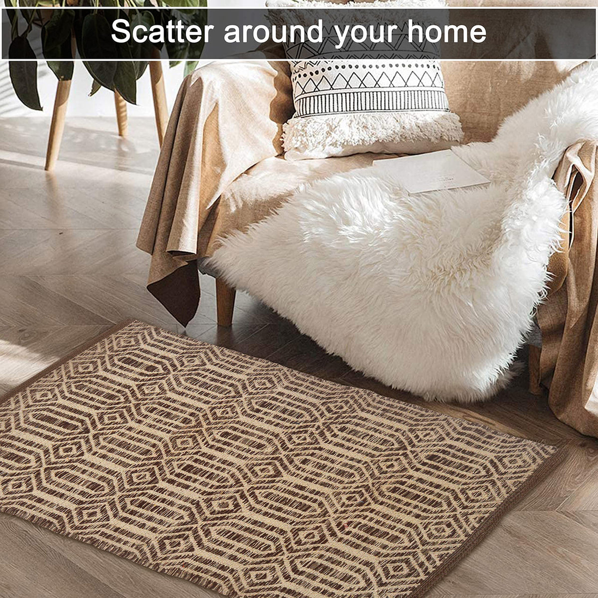 Cairo Rug - Brown/Ivory, 2'x3'