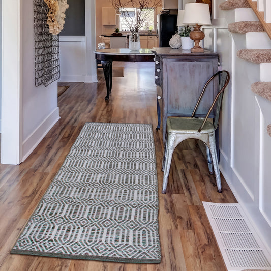 Cairo Runner - Sage Gray/Ivory, 2'x5'