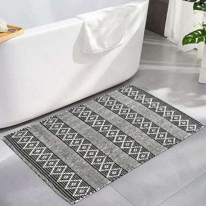 Morocco Rug - Black/Ivory, 2'x3'