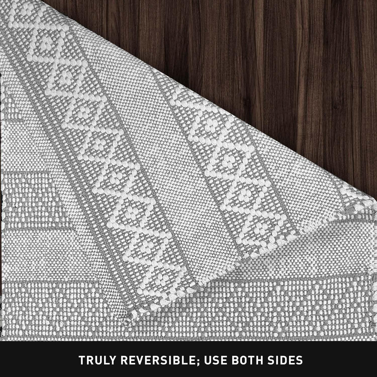 MOROCCO RUNNER RUG, GREY-WHITE, 2' x5'.