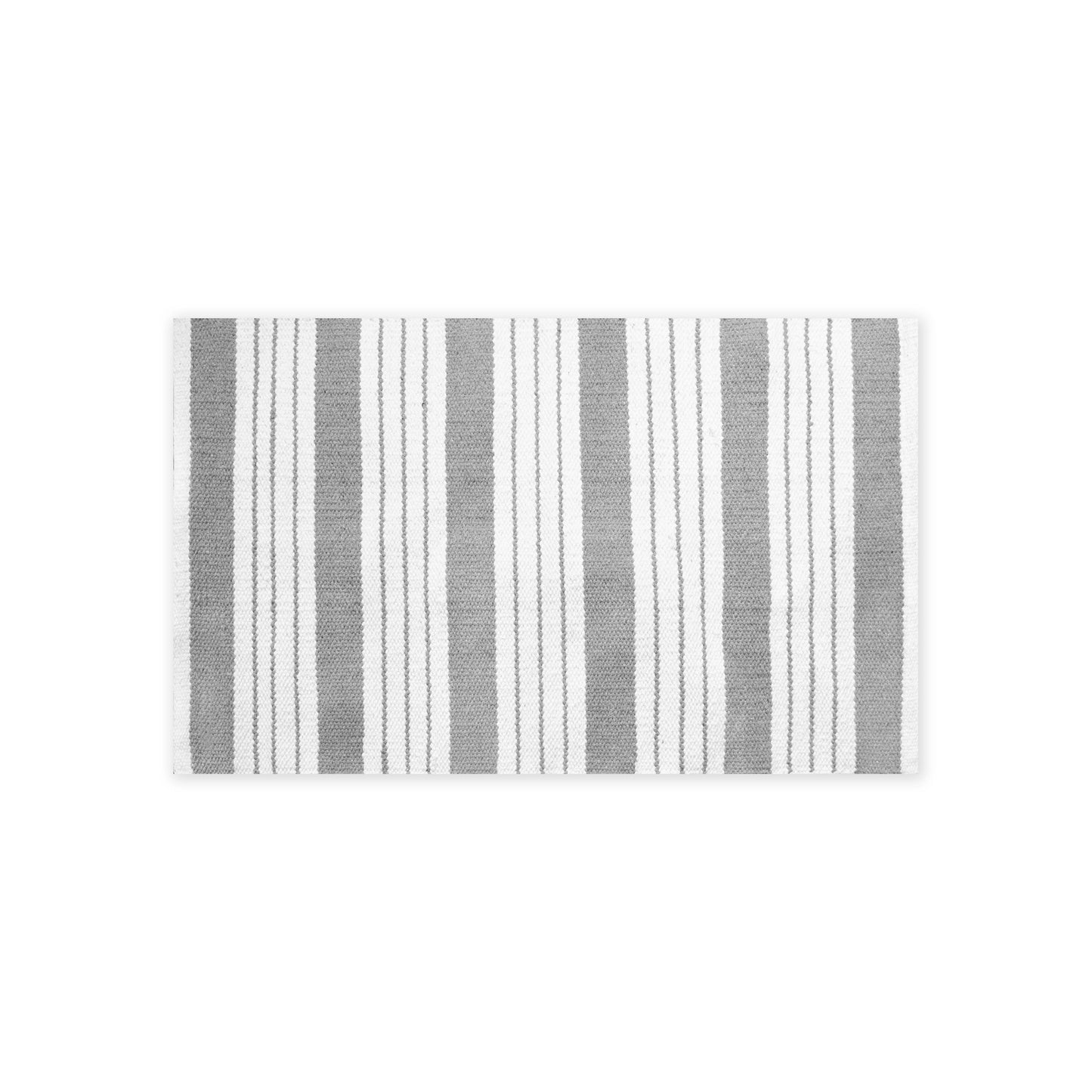 Cabana Stripe Rug - Grey/White, 21''x34''