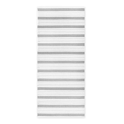Cabana Stripe Runner - Grey/White, 2'x8'