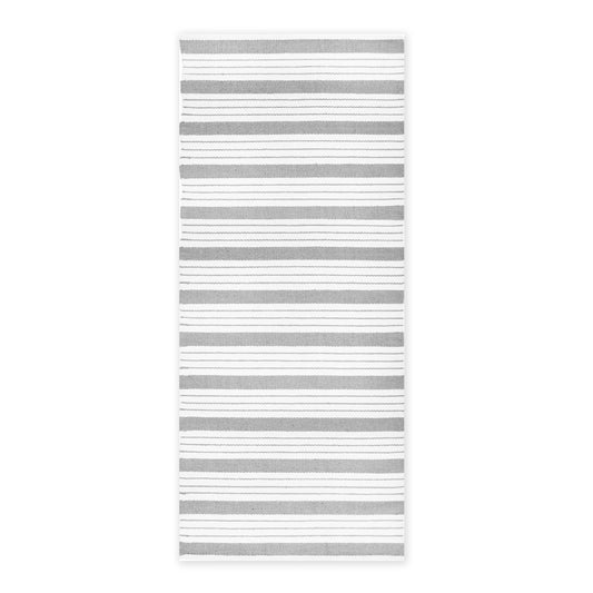 Cabana Stripe Runner - Grey/White, 2'x8'