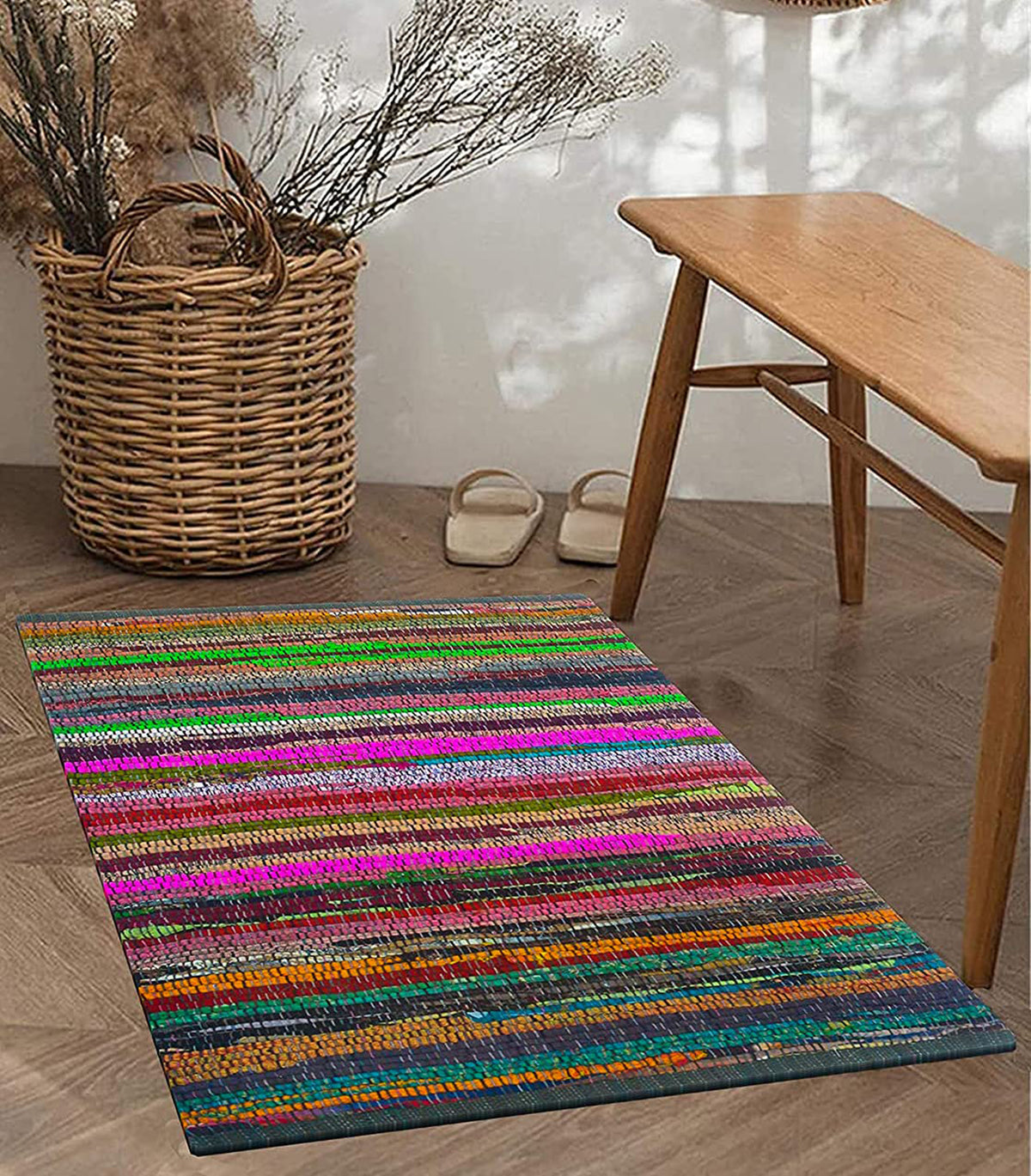 Rainbow Multi Chindi Rug - Multi, 24"x36"