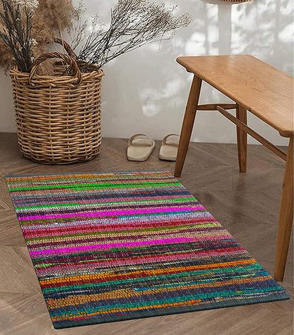 Rainbow Multi Chindi Rug - Multi, 24"x36"
