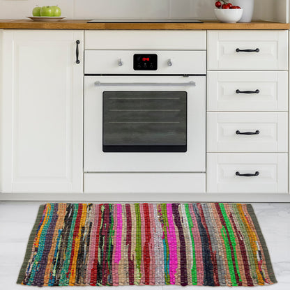 Rainbow Multi Chindi Rug - Multi, 24"x36"