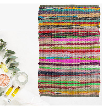 Rainbow Multi Chindi Rug - Multi, 24"x36"