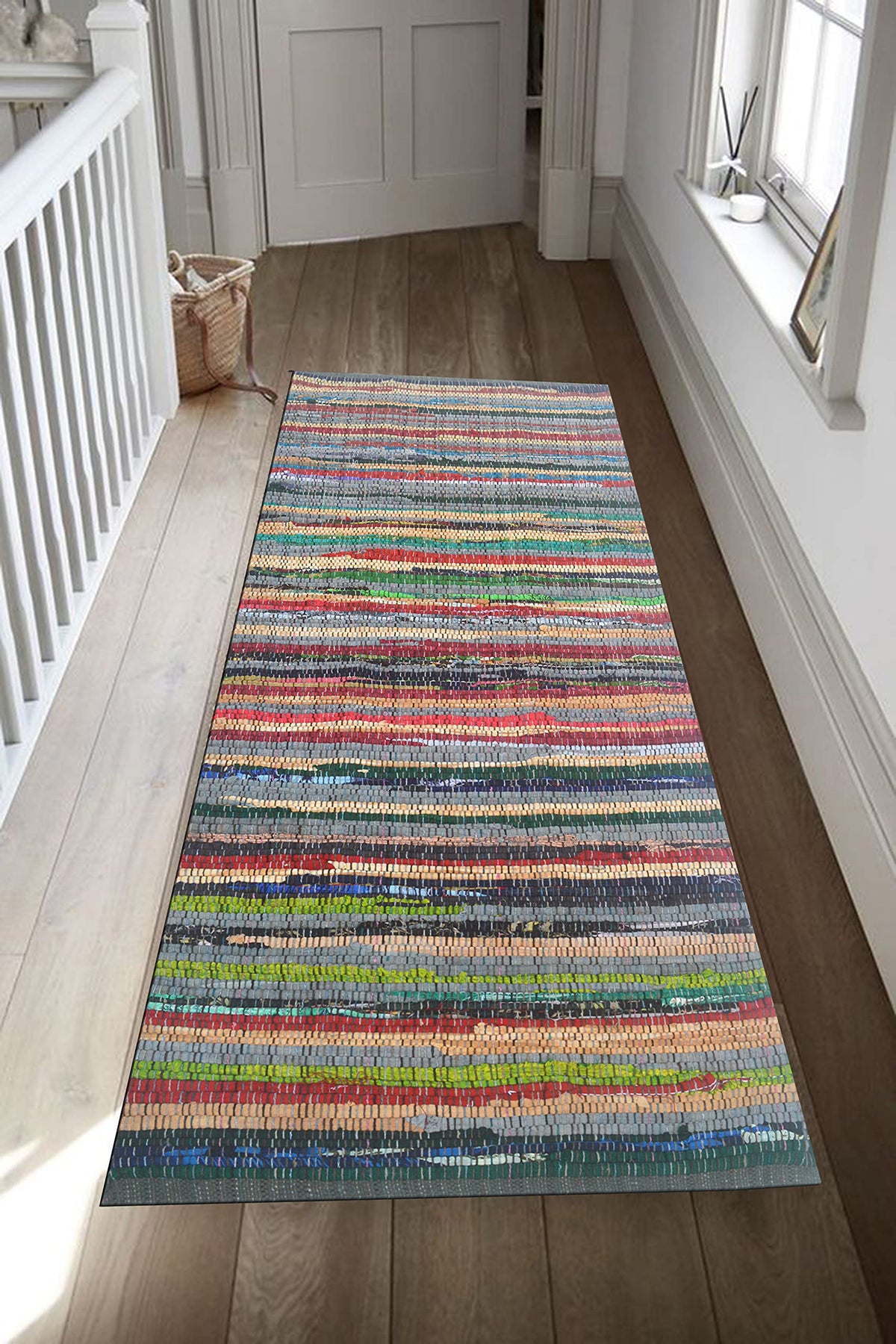 Rainbow Multi Chindi Runner - Multi, 2'x5'