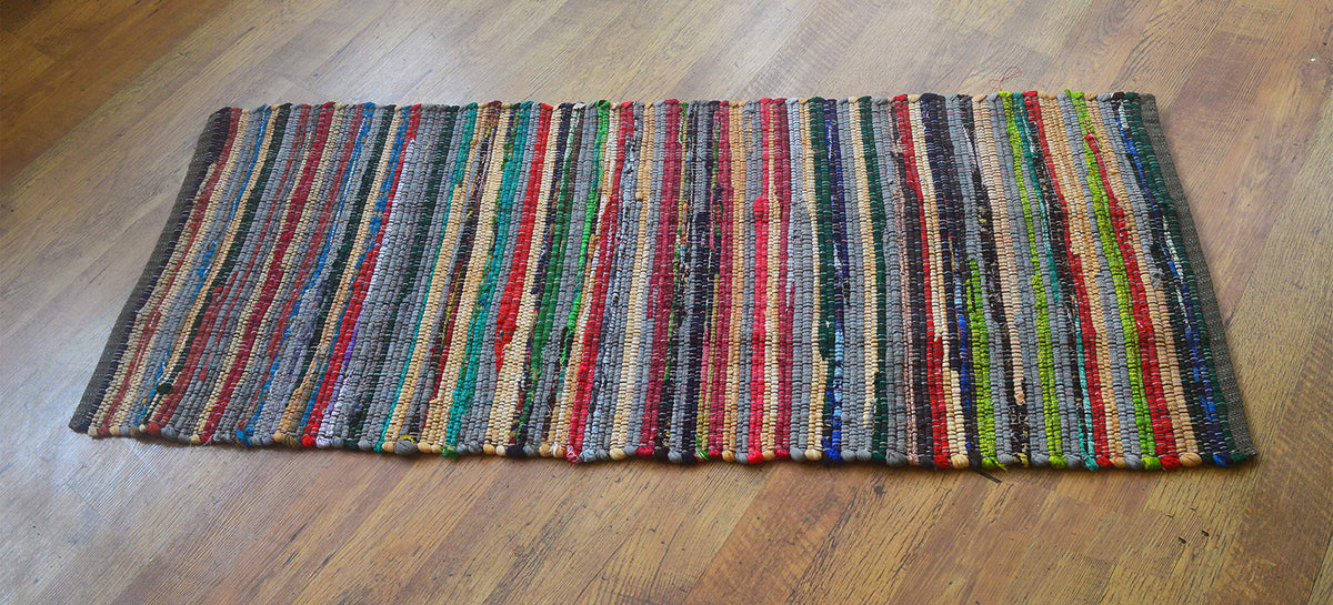 Rainbow Multi Chindi Runner - Multi, 2'x5'