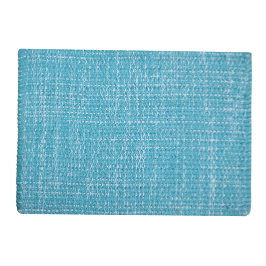 Waffle Rug - Turquoise/White, 21"x34"