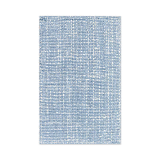 WAFFLE RUG, BLUE/WHITE, 21'' x 34''