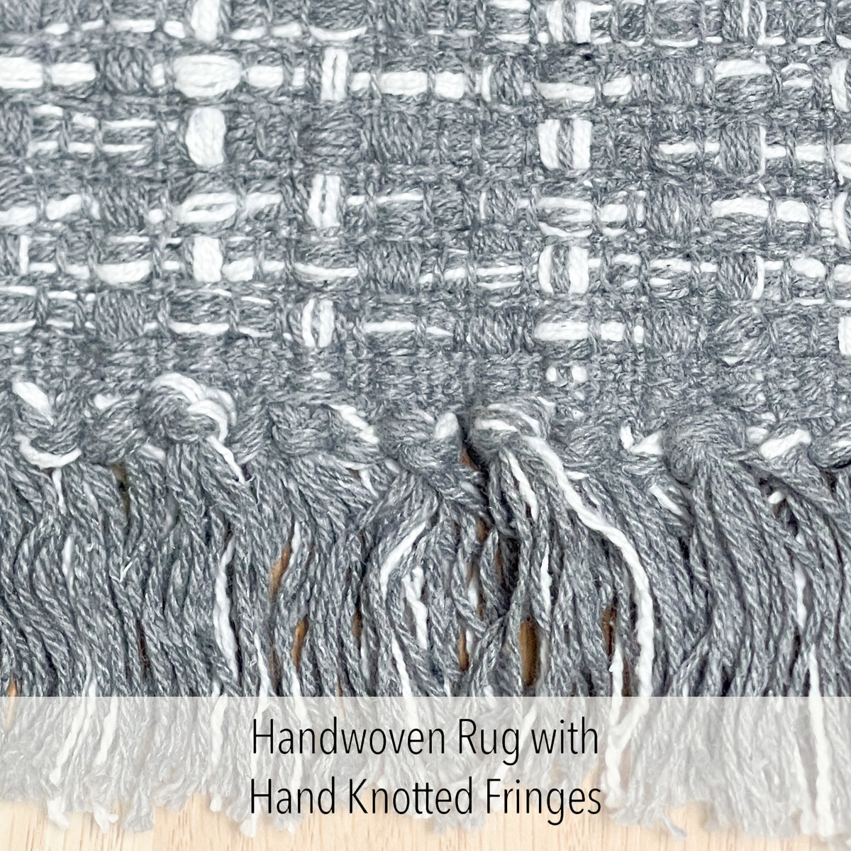 Waffle Rug - Grey/White, 21"x34"