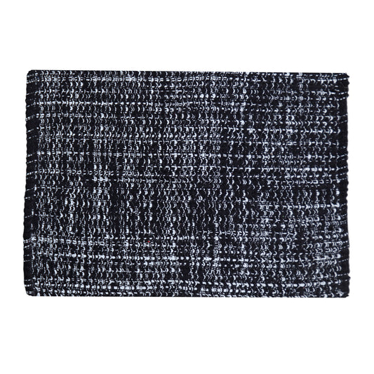 Waffle Rug - Black/White, 21"x34"