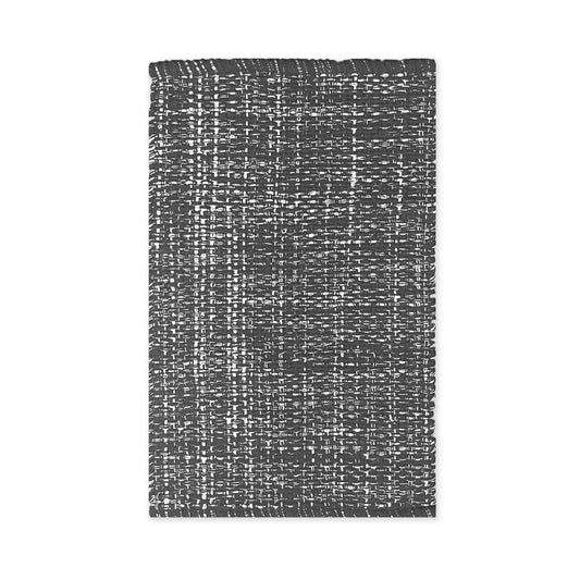 WAFFLE RUG, CHARCOAL-WHITE, 21''x34''.