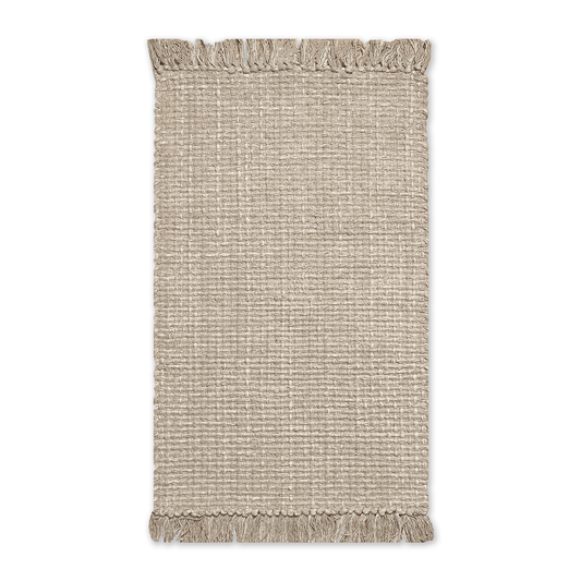 WAFFLE RUG, SAND/WHITE, 21'' x 34''.