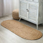 BRAIDED JUTE OVAL RUNNER RUG, NATURAL JUTE, 2'x5'