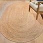 BRAIDED JUTE OVAL RUG, NATURAL JUTE, 6'x9'