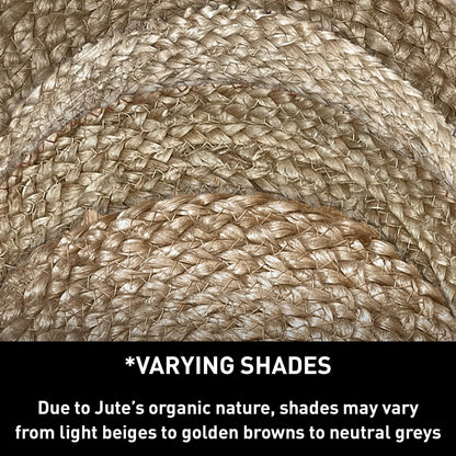 BRAIDED JUTE OVAL RUG, NATURAL JUTE, 6'x9'