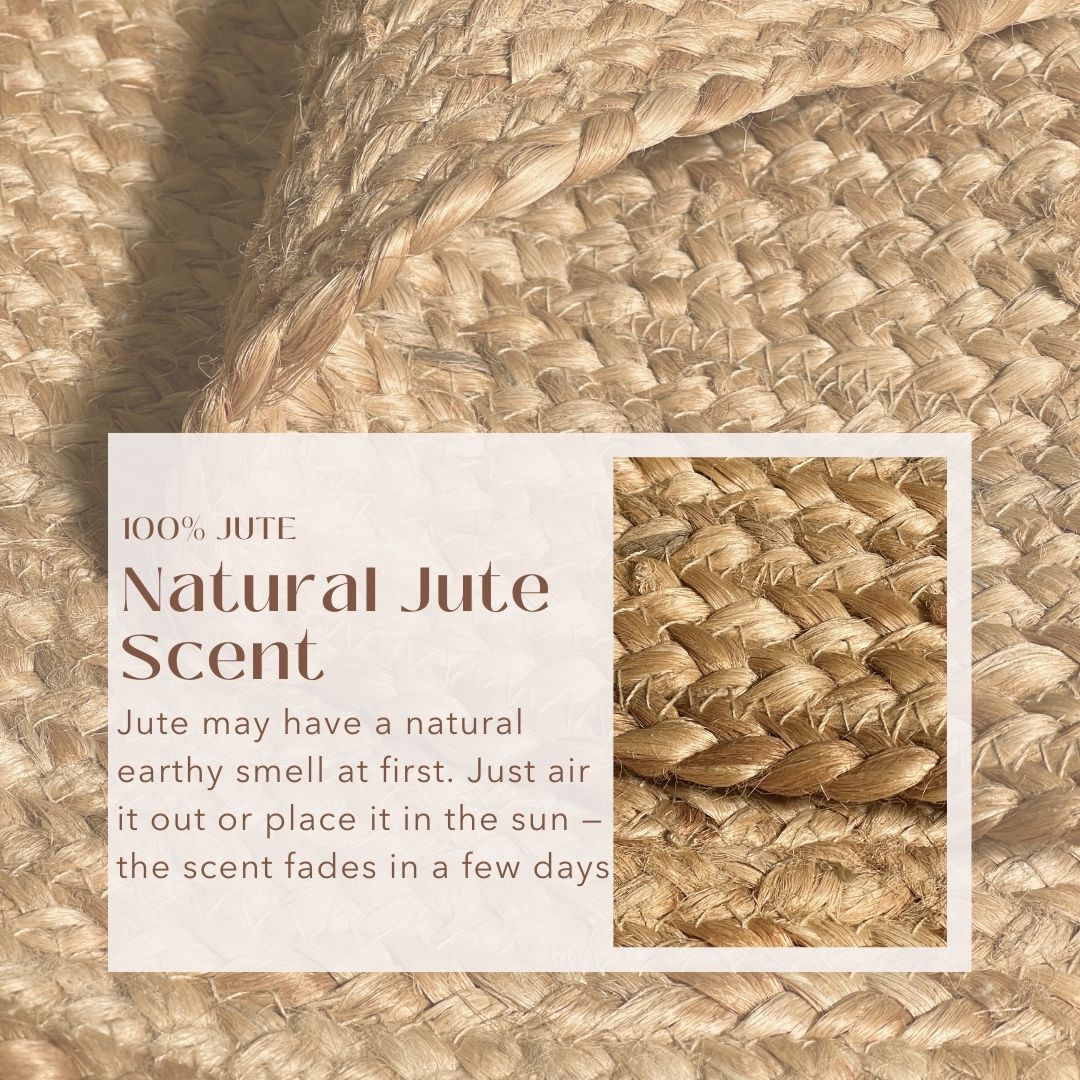 BRAIDED JUTE RECTANGLE RUG, NATURAL JUTE, 5'x8'