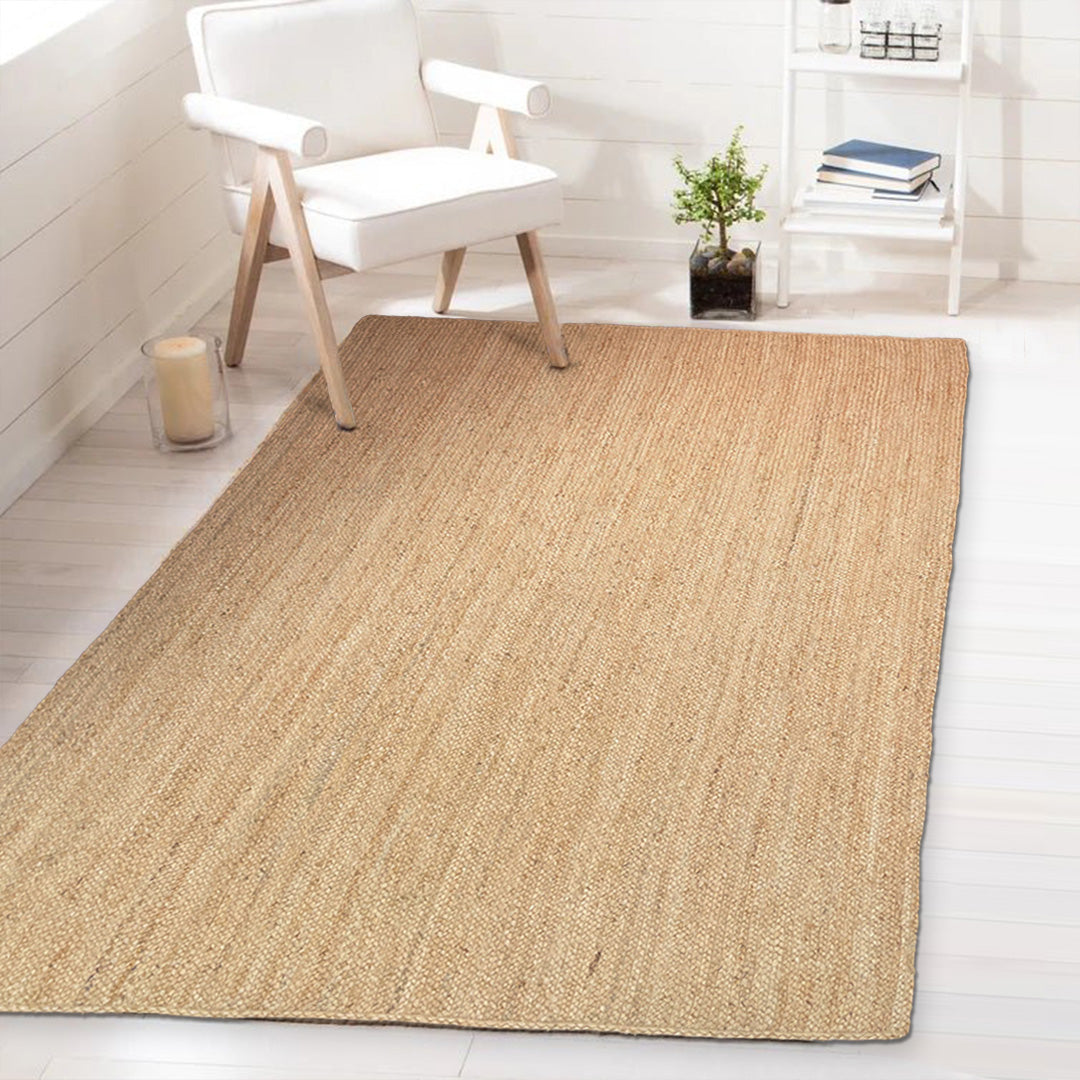BRAIDED JUTE RECTANGLE RUG, NATURAL JUTE, 8'x10'
