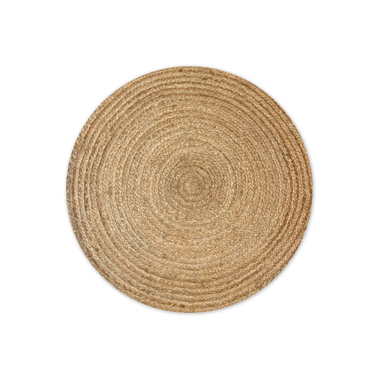 BRAIDED JUTE ROUND RUG, NATURAL JUTE, 6' ROUND.