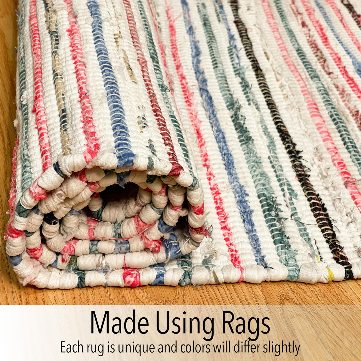 WHITE MULTI CHINDI RUNNER, MULTI, 2' x 7'.