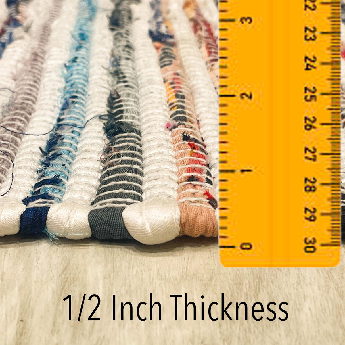 WHITE MULTI CHINDI RUNNER, MULTI, 2' x 7'.