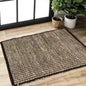 Monterey Jute/Cotton Rug-Natural Jute/Black-2'x3'