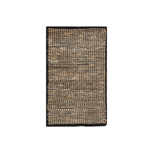 Monterey Jute/Cotton Rug-Natural Jute/Black-2'x3'