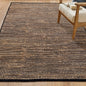 Monterey Jute/Cotton Rug-Natural Jute/Black-5'x7'