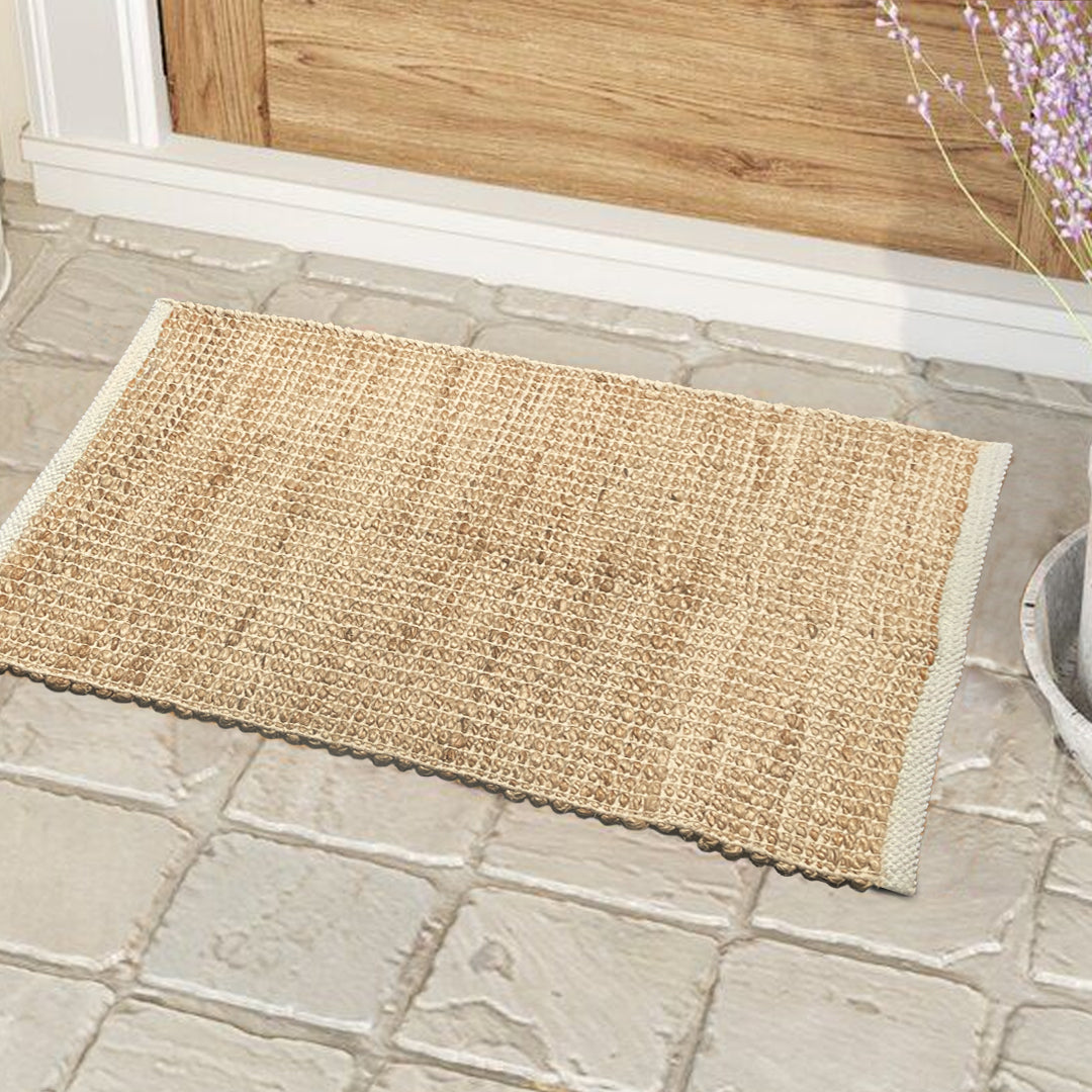 Monterey Jute/Cotton Rug-Natural Jute/Ivory-2'x3'