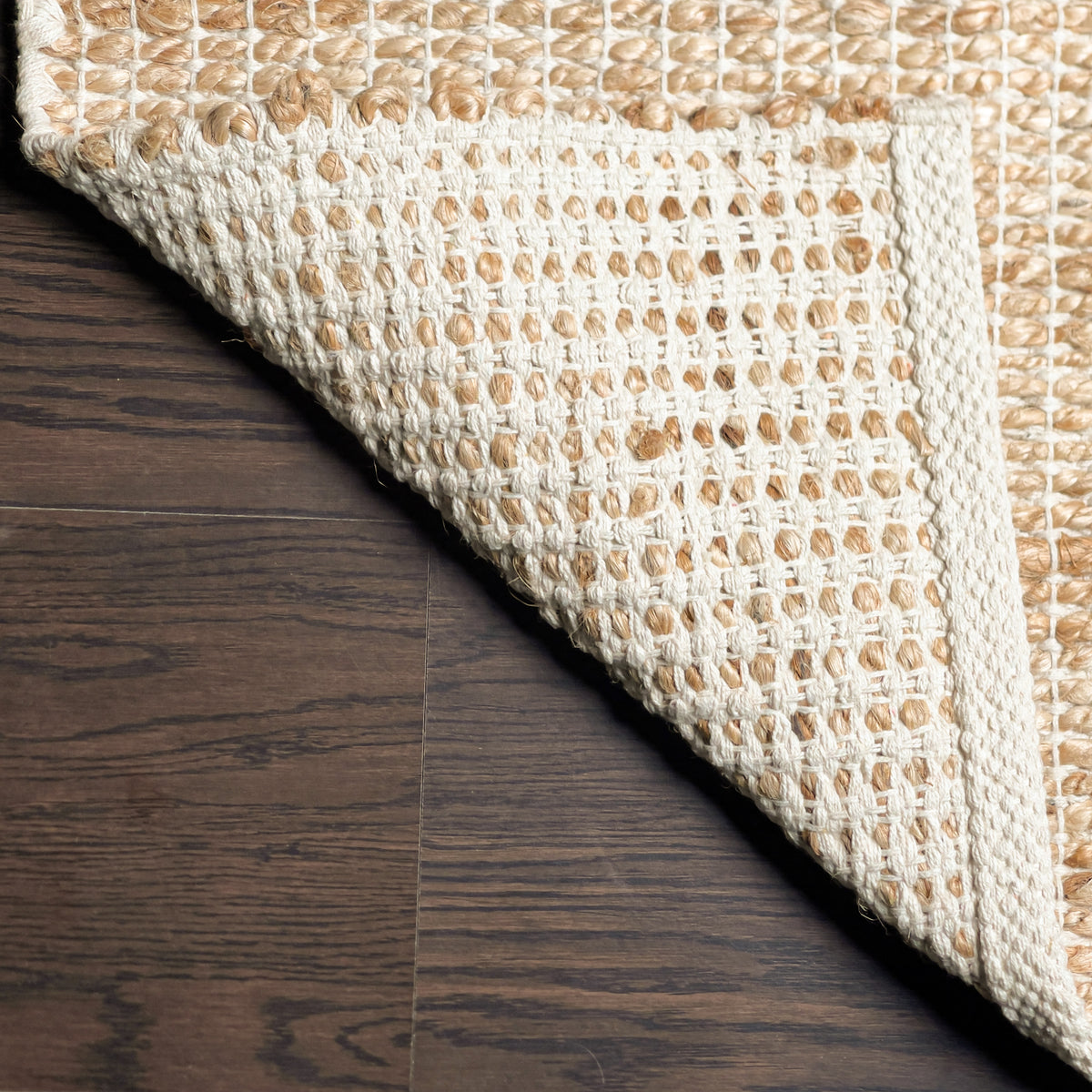 Monterey Jute/Cotton Rug-Natural Jute/Ivory-2'x3'